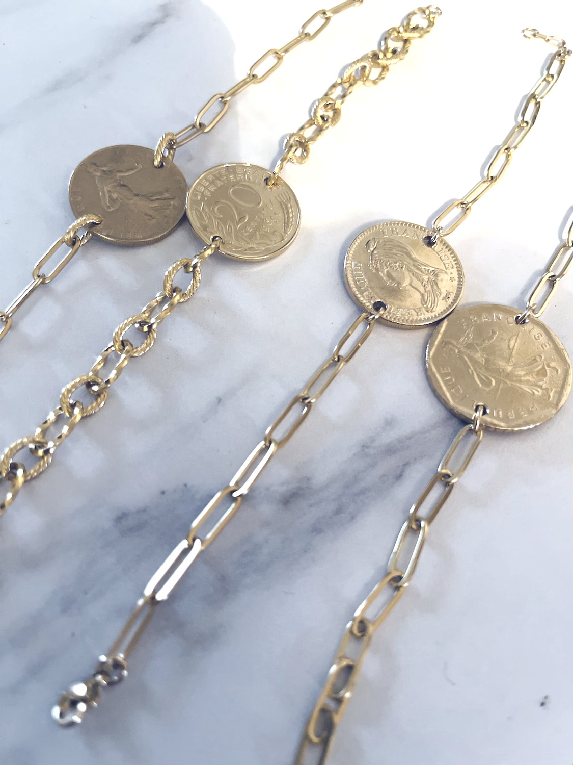 Le P’tit Franc Trombone bracelet 1 franc 17 cm