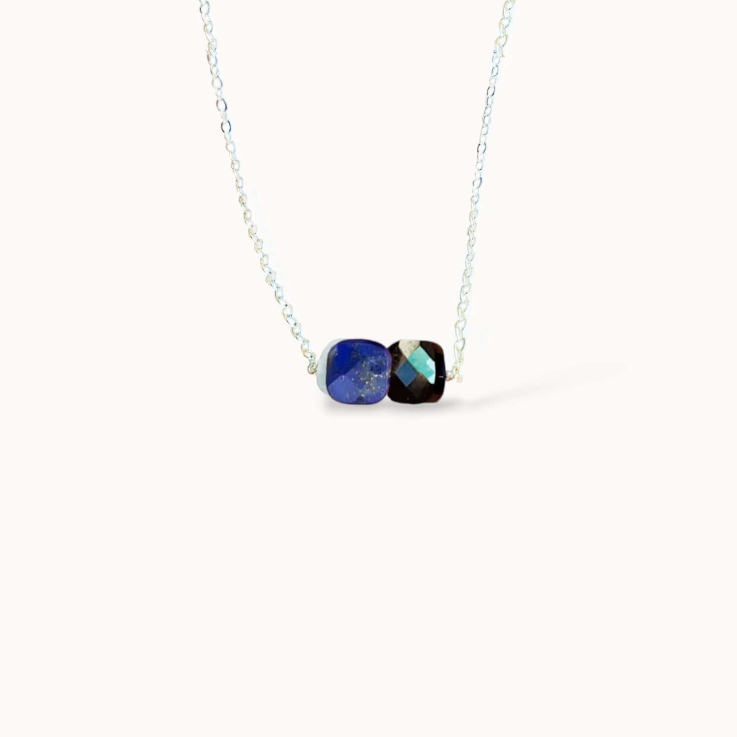 Ô PLUM ALIÉNOR collier pierre de lune plaqué or 39/42 cm