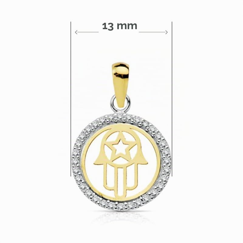 L'Atelier d'Azur Main de Fatma collier pendentif or 18 carats 42cm