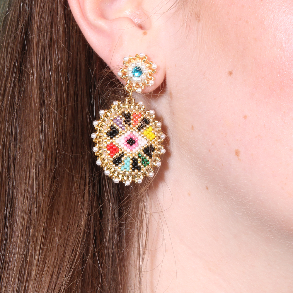Hypnochic Eyes Miyuki boucles oreilles perles
