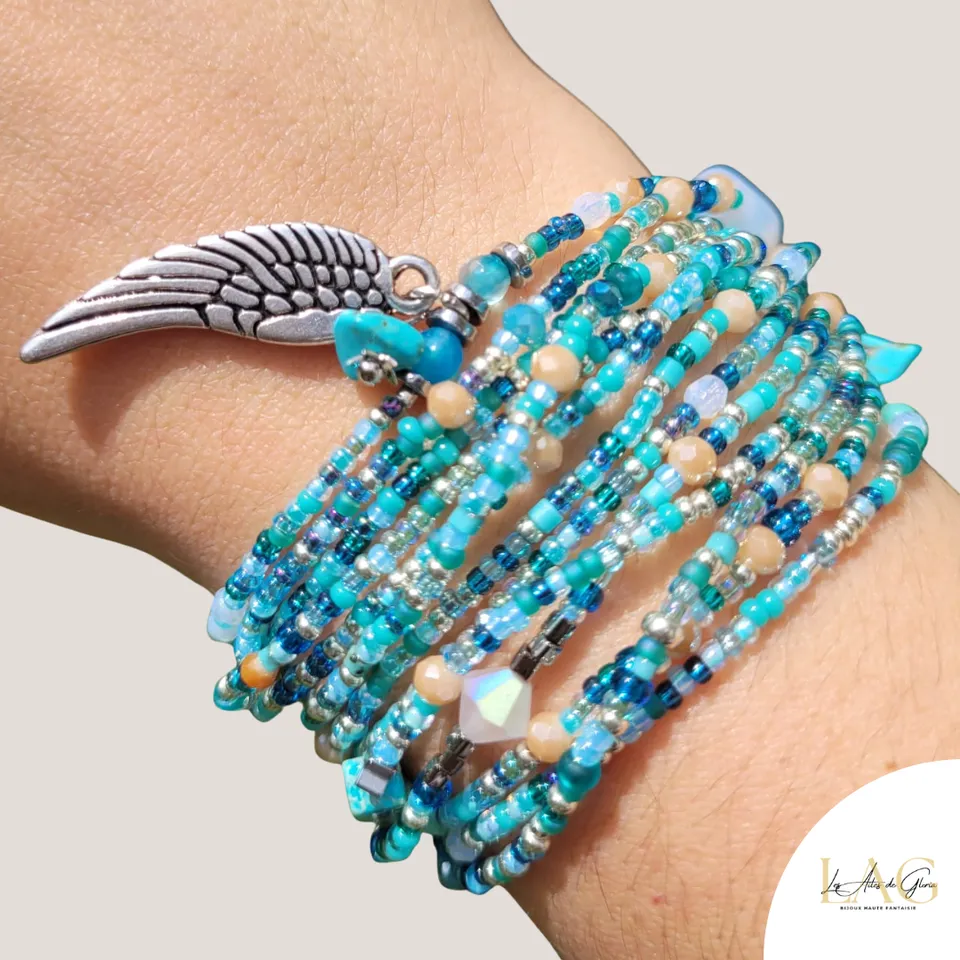 Les Ailes de Gloria Micha bracelet multirangs femme