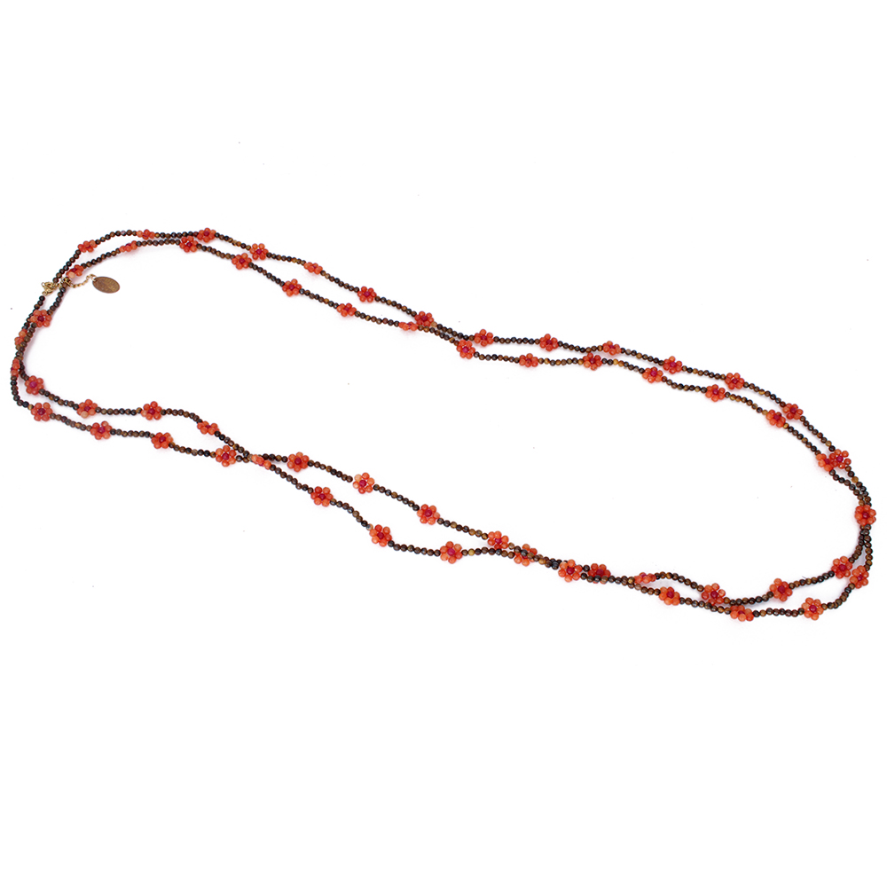 Hypnochic Fleur de Feu Multi-rangs collier doré