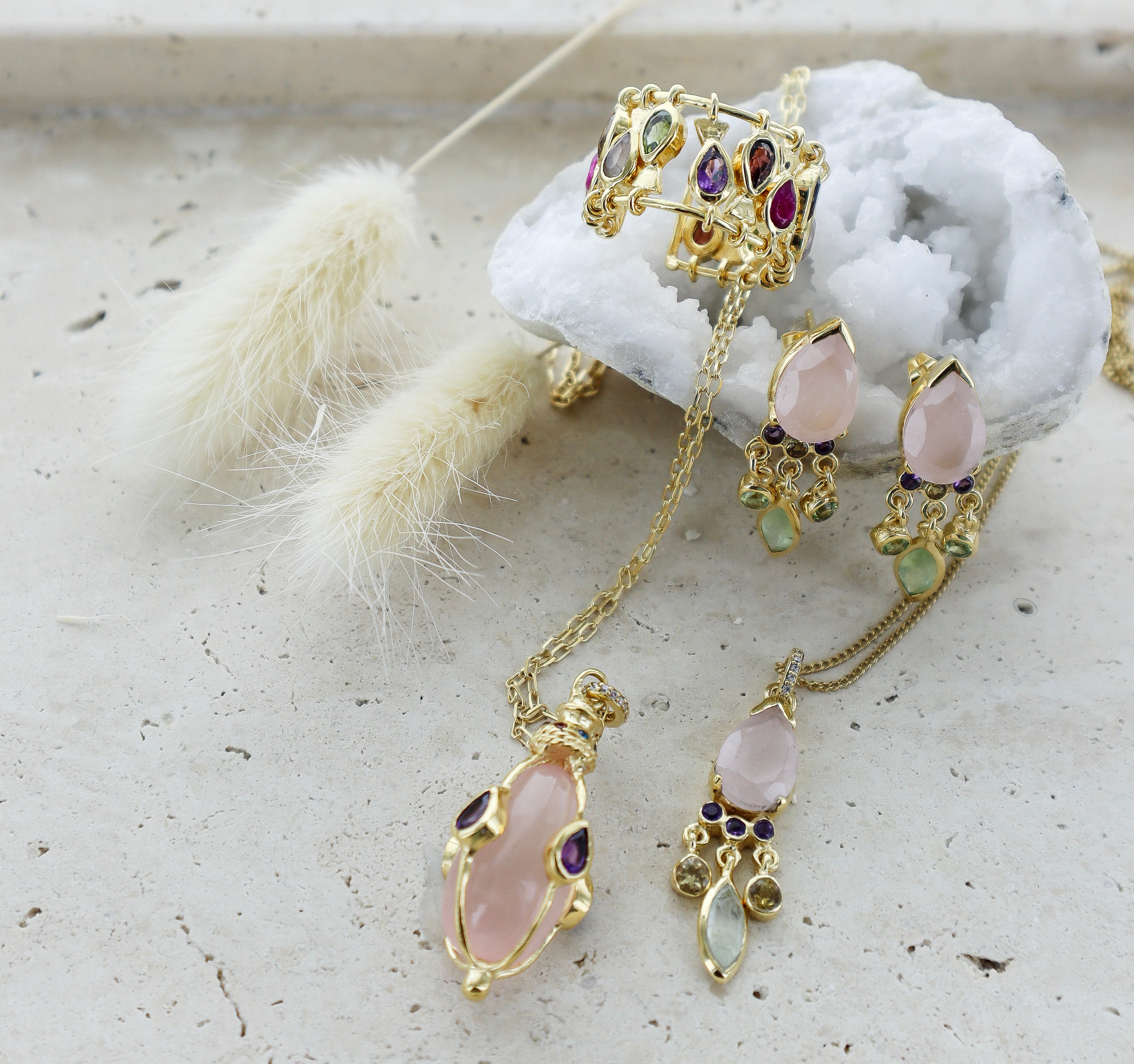 Leticia Ponti Mady collier agate verte pierres naturelles