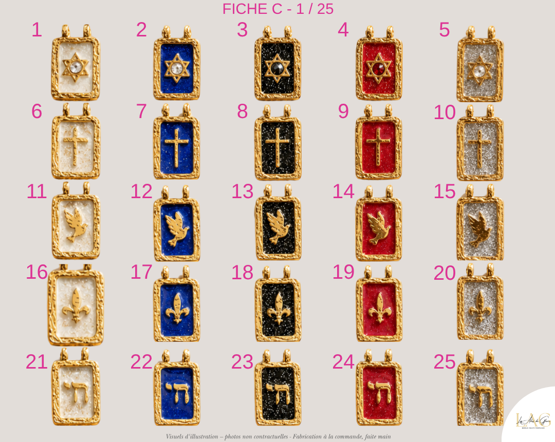 Les Ailes de Gloria Espérance collier double scapulaire
