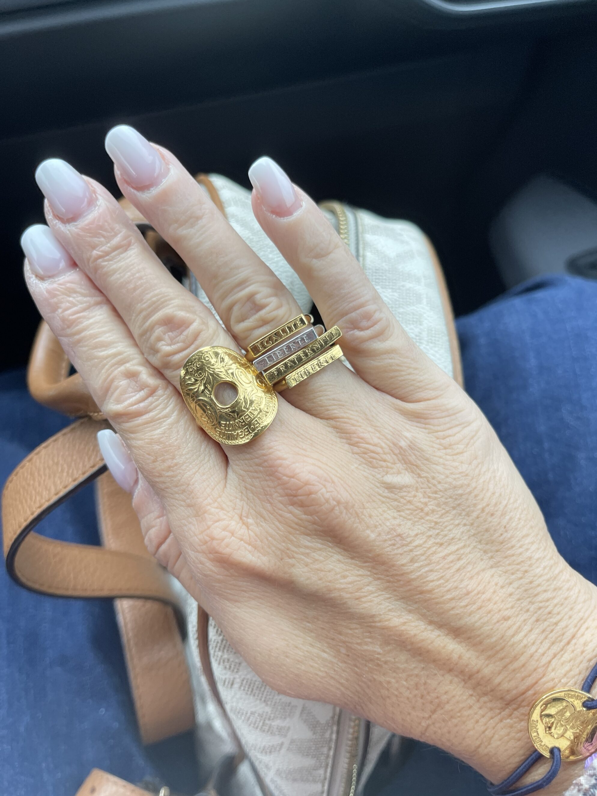 Le P’tit Franc Râleuse bague 10 francs argent 47-68