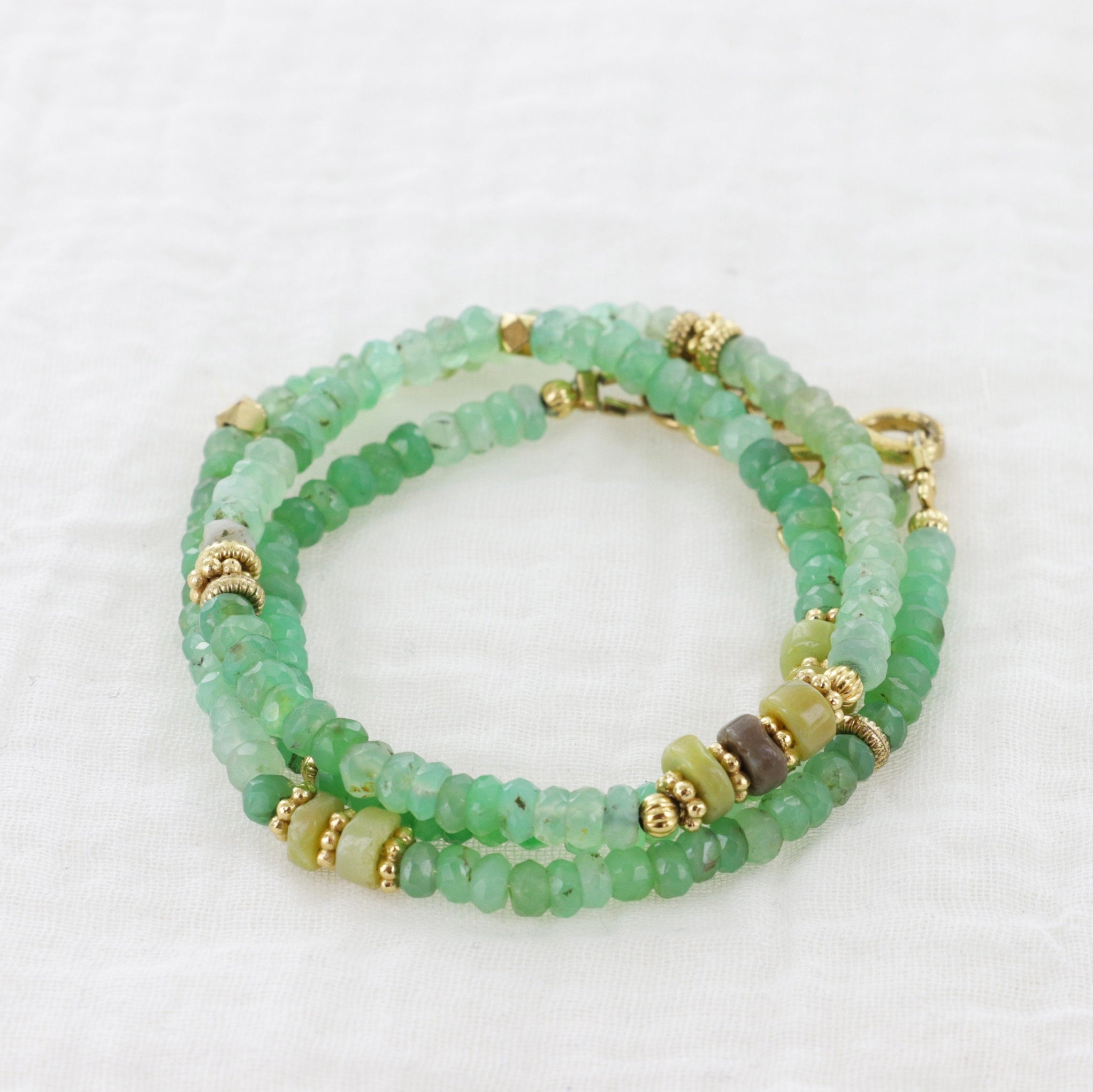 Leticia Ponti Amaia bracelet 3 tours grenat