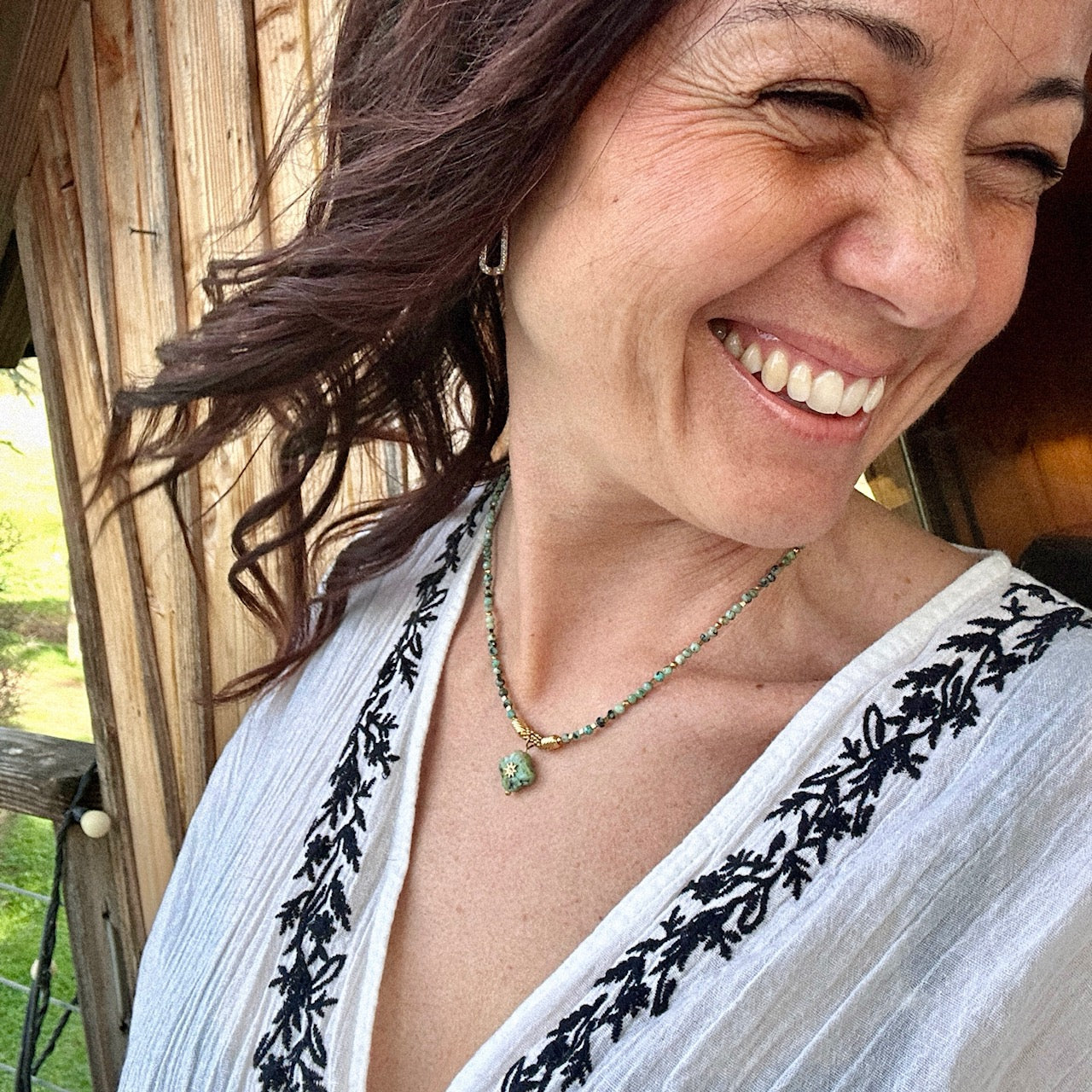MAD SO CREATION Gaïa collier turquoise africaine bohème