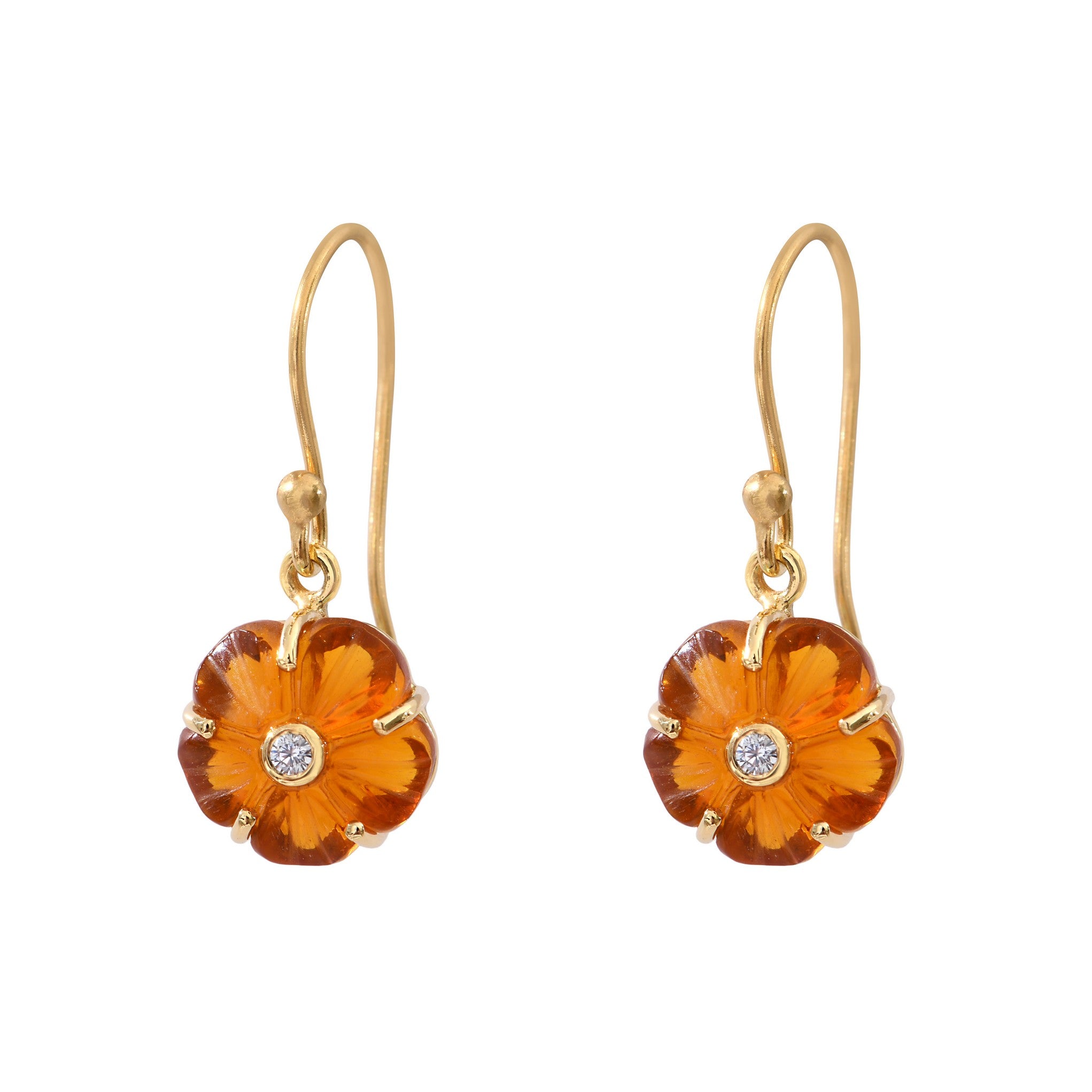 Leticia Ponti Iris boucles d'oreilles péridot plaqué or