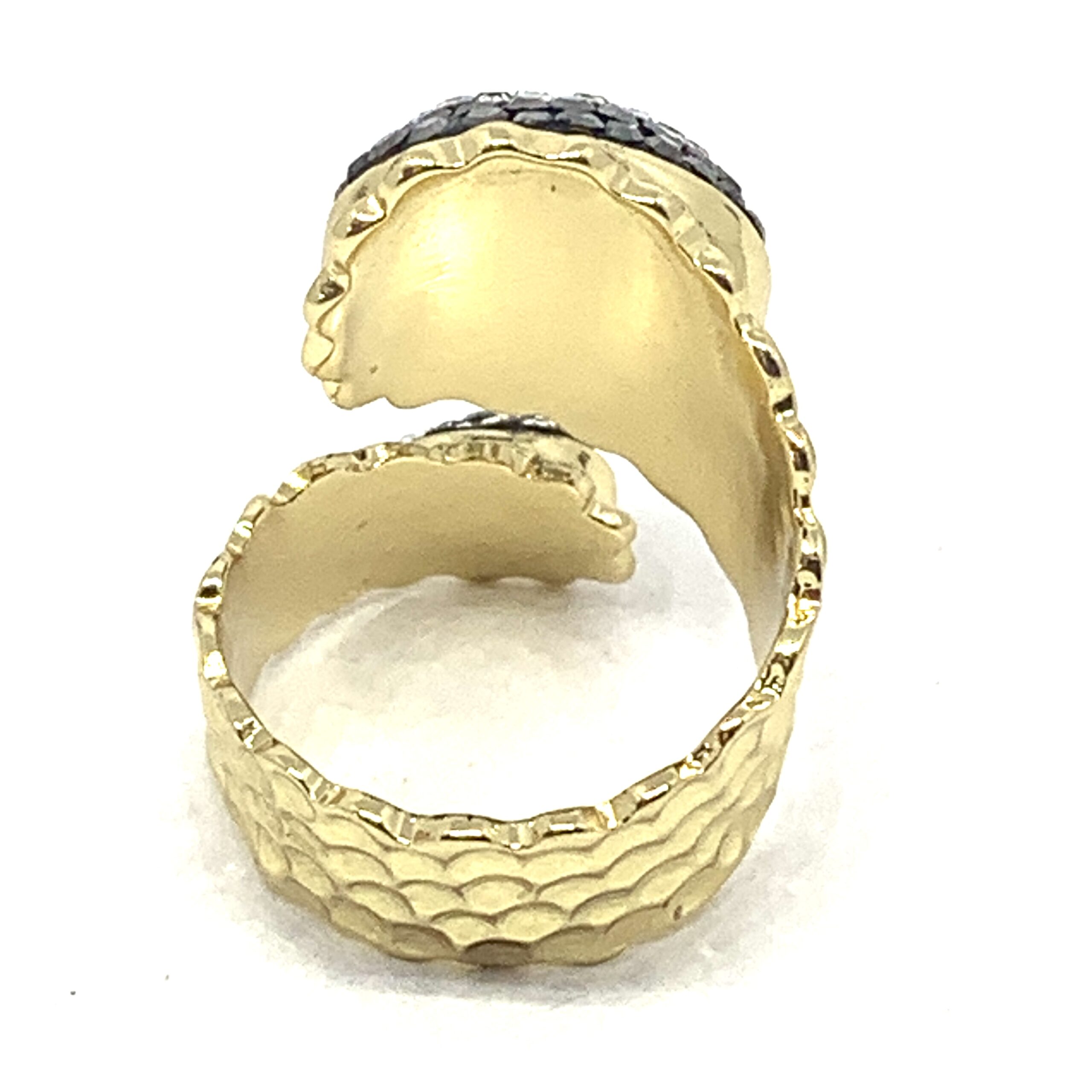 Hypnochic Melina bague dorée ajustable pierre rose