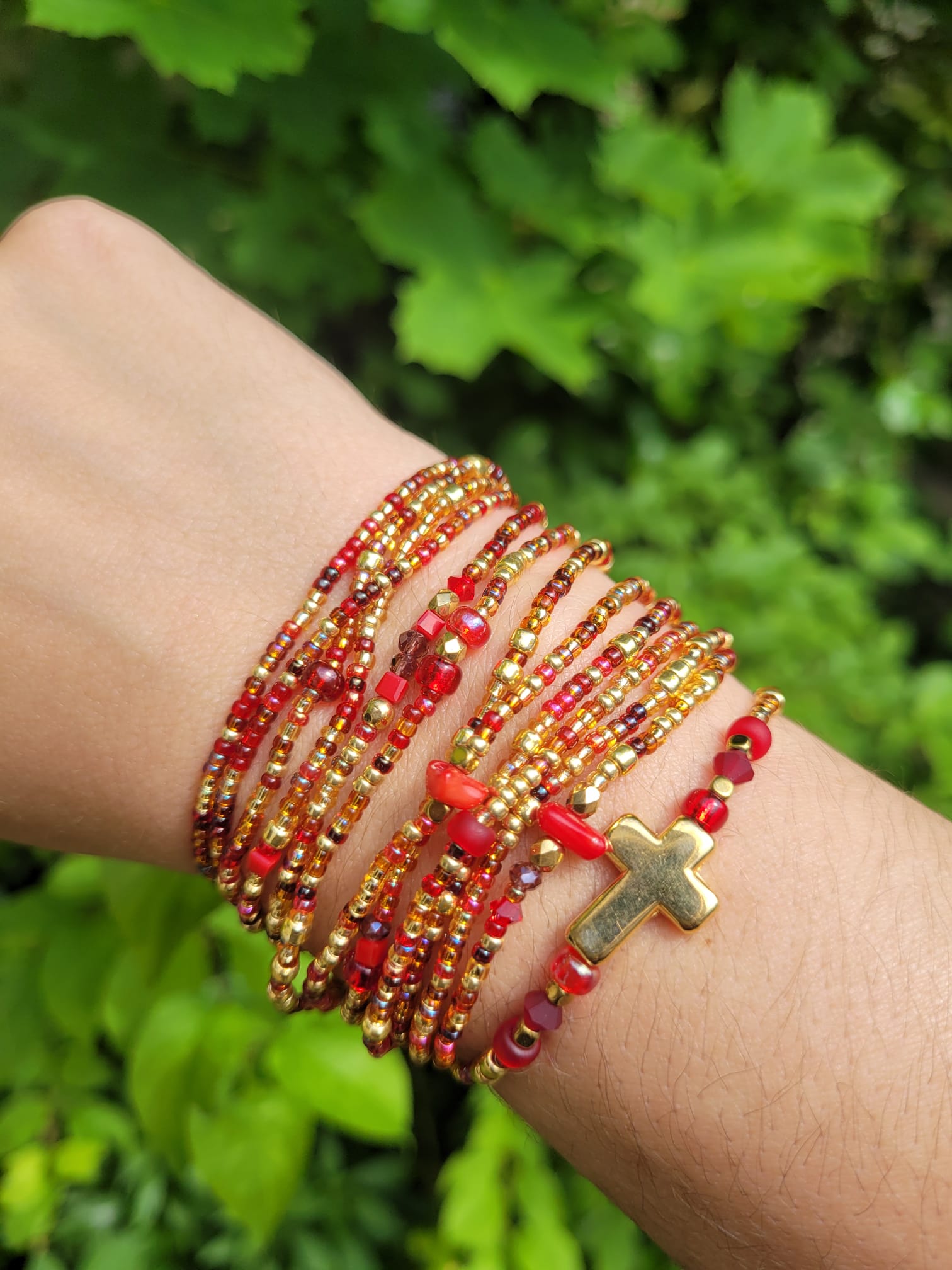 Les Ailes de Gloria Cardinal bracelet multirangs femme