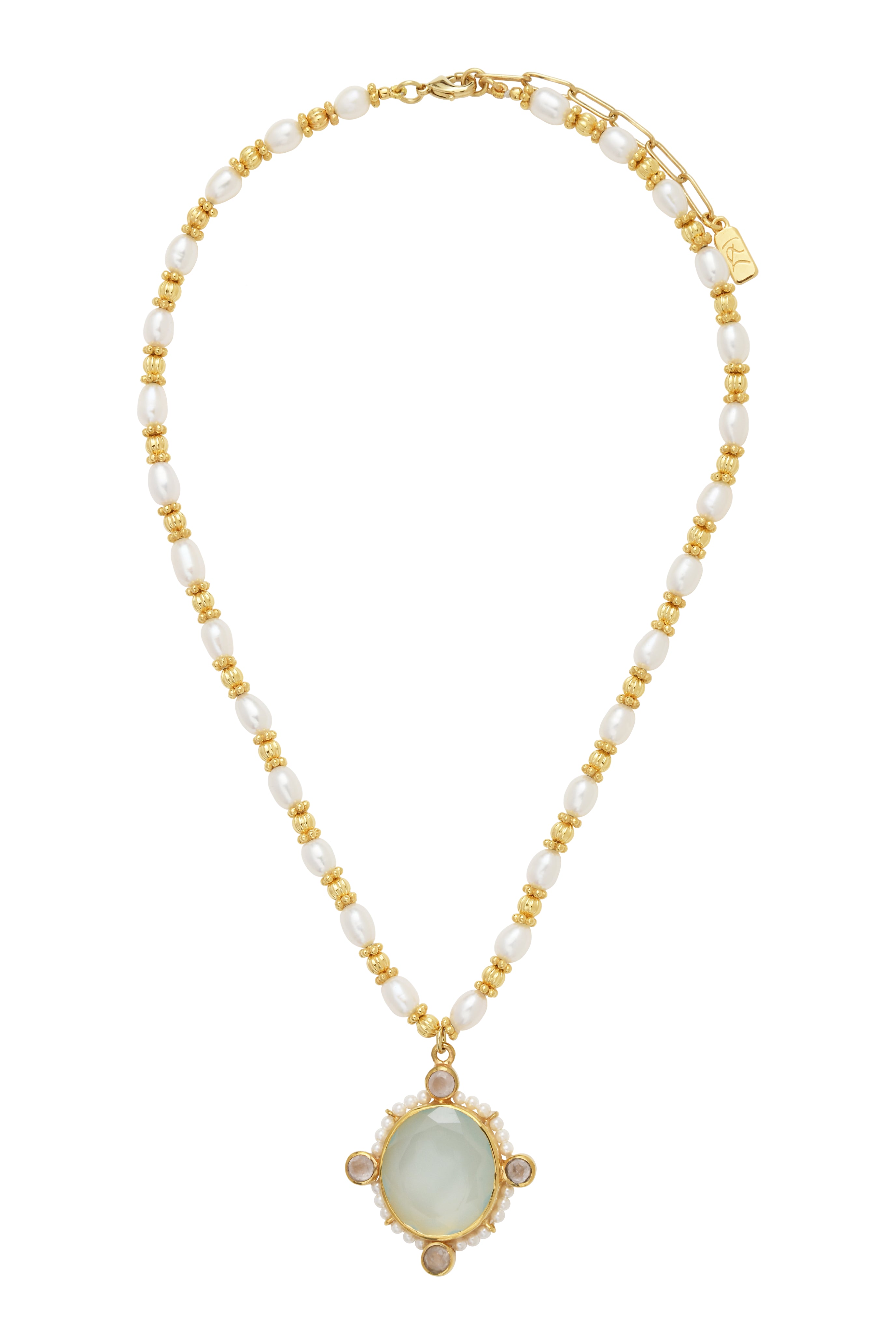 Leticia Ponti Joséphine XL collier labradorite perle 40 cm