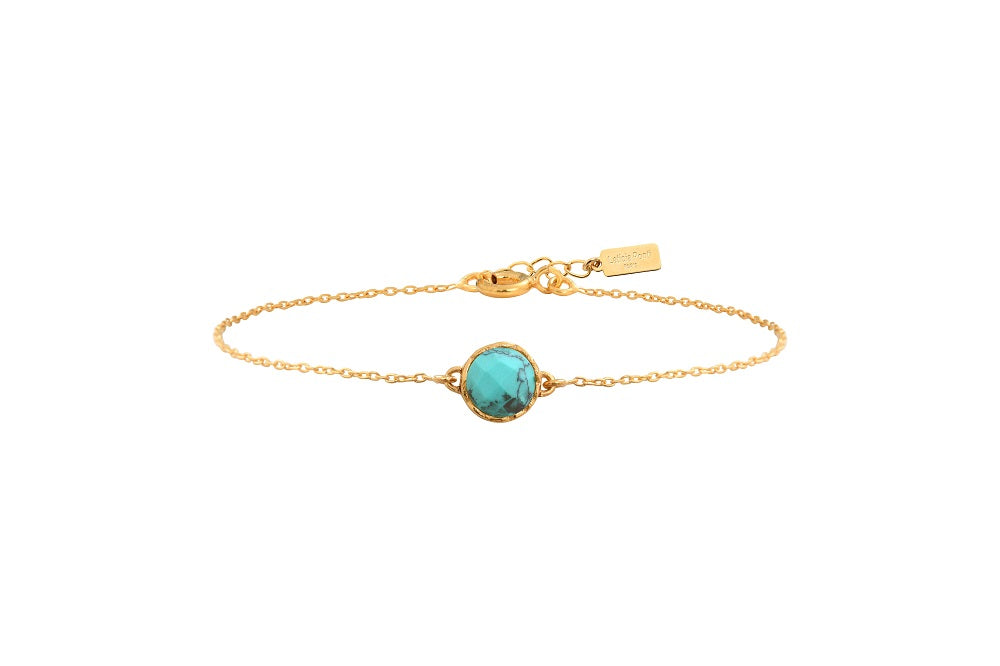 Leticia Ponti Adèle bracelet calcédoine aqua réglable