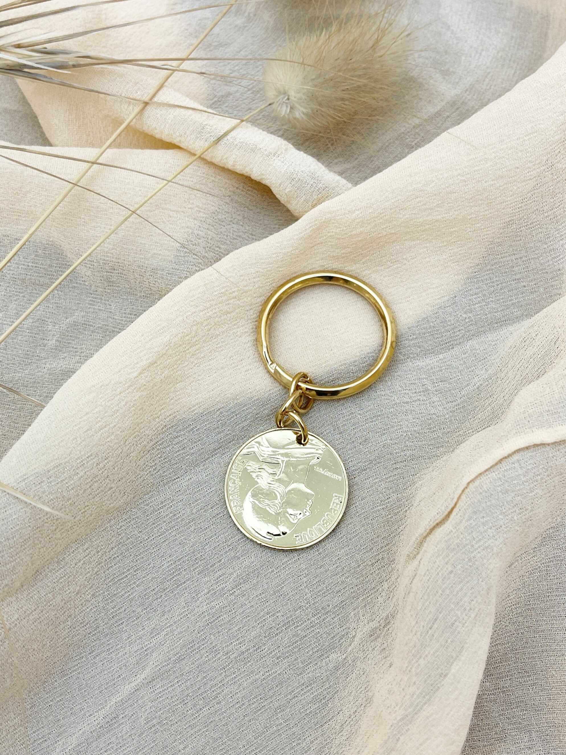 Le P’tit Franc Porte-clés 20 centimes porte-clés plaqué argent
