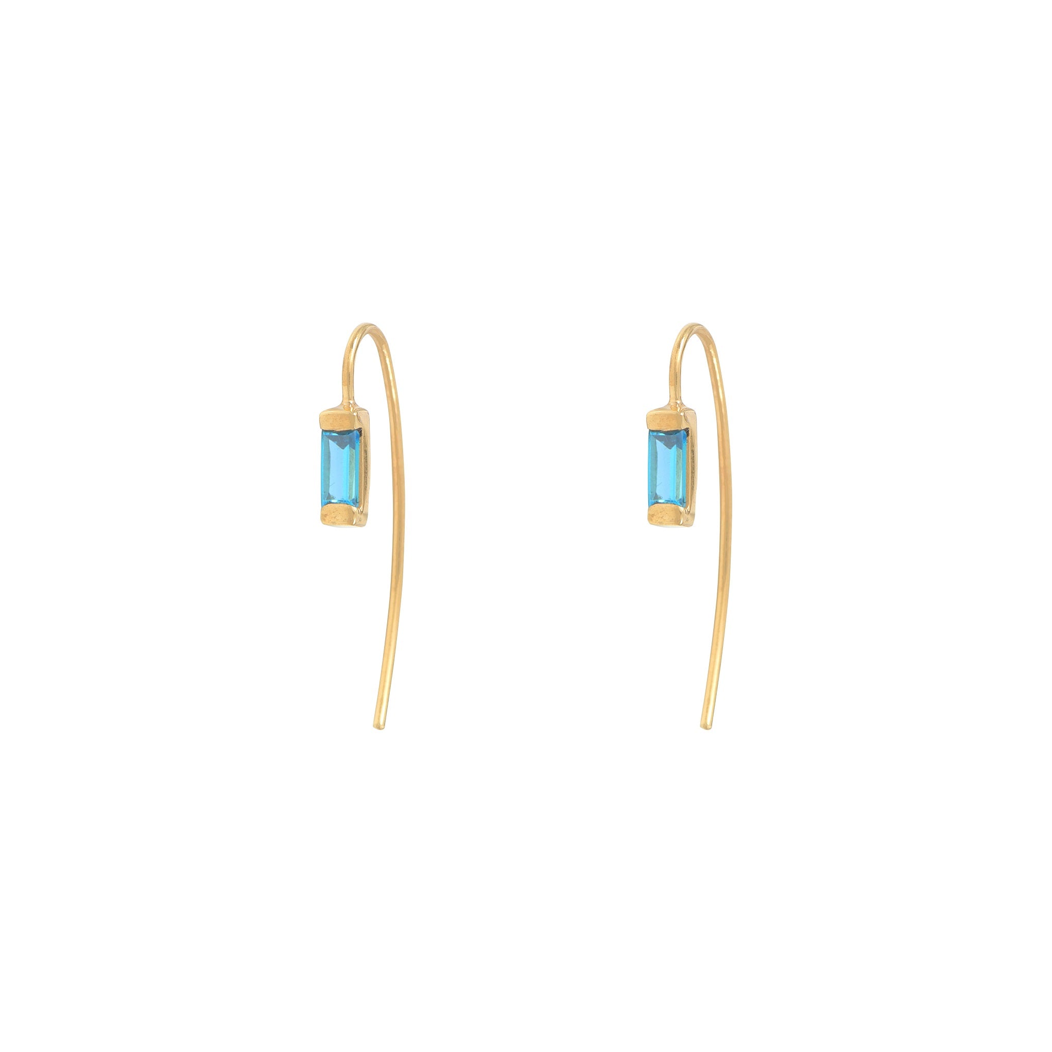 Leticia Ponti Tiny Molly boucles d'oreilles pierre de lune plaqué or