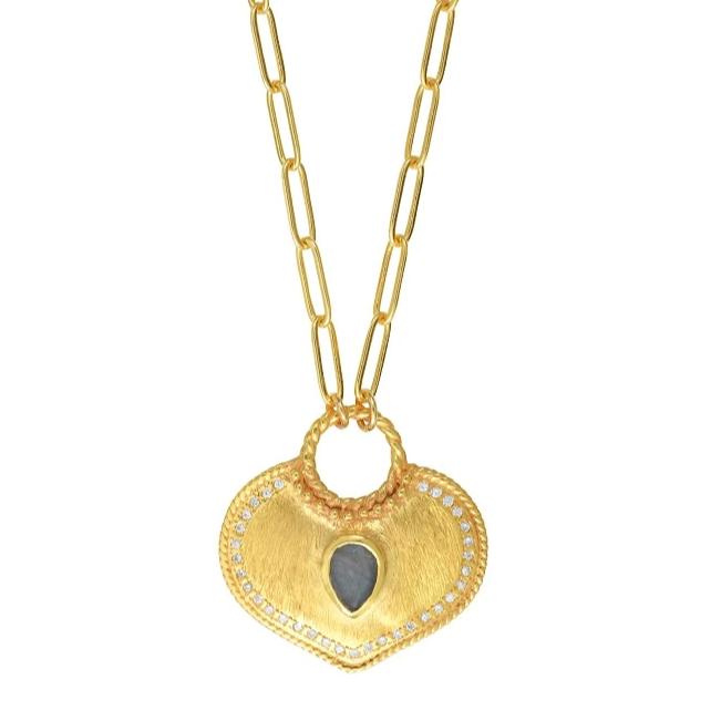 Leticia Ponti True Love collier labradorite goutte 42 cm