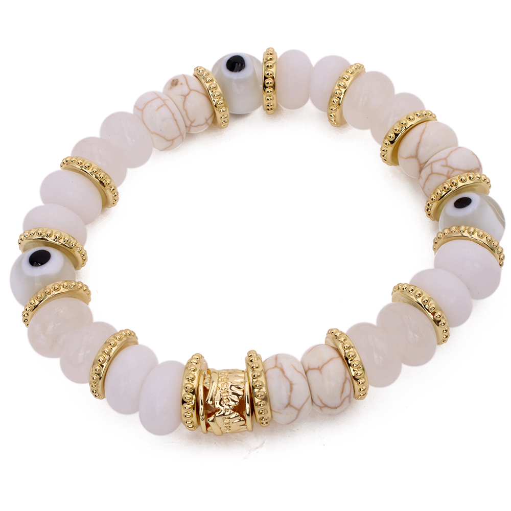 HYPNOCHIC Mahi bracelet élastique rose perles semi-précieuses