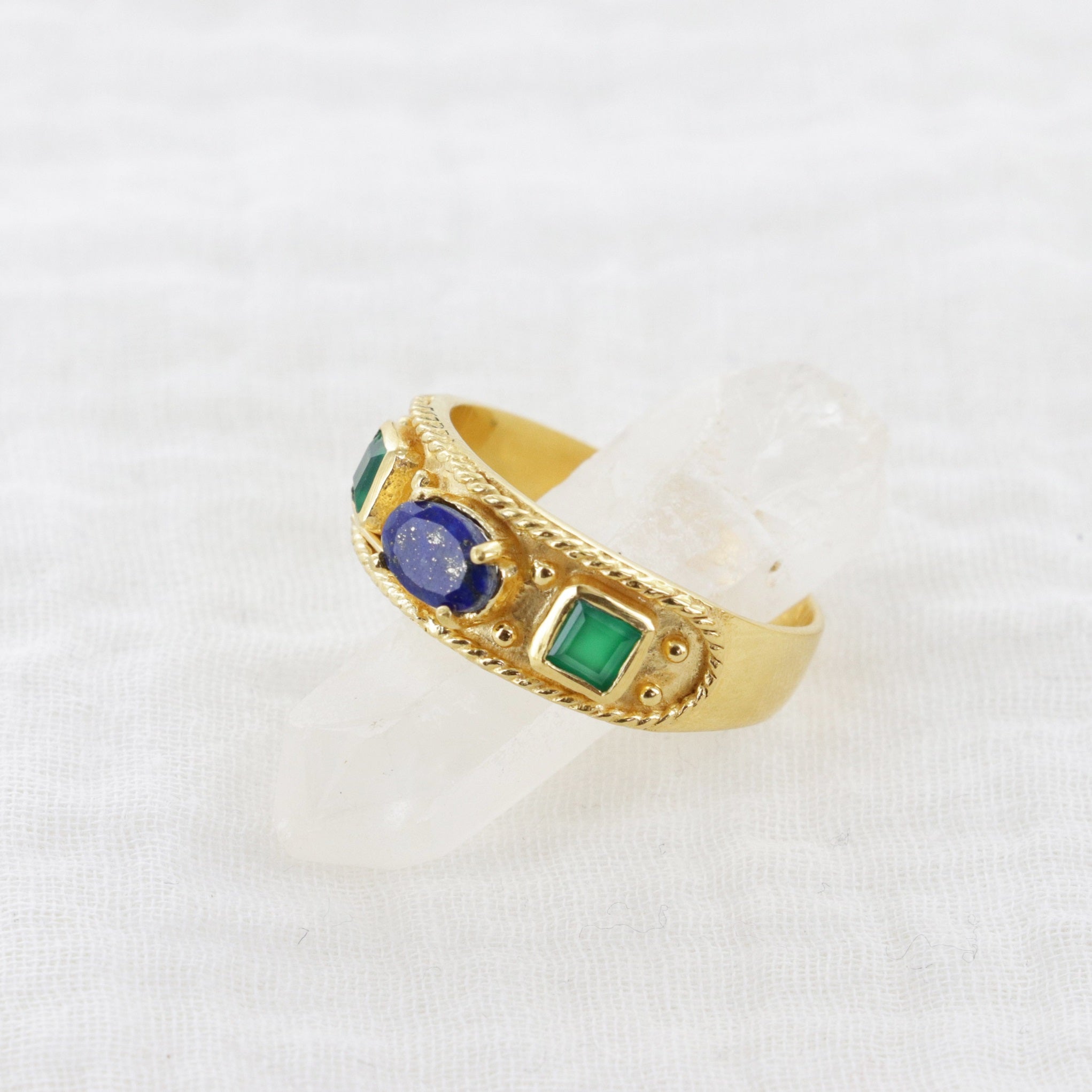 Leticia Ponti Olga bague labradorite ajustable 5 mm