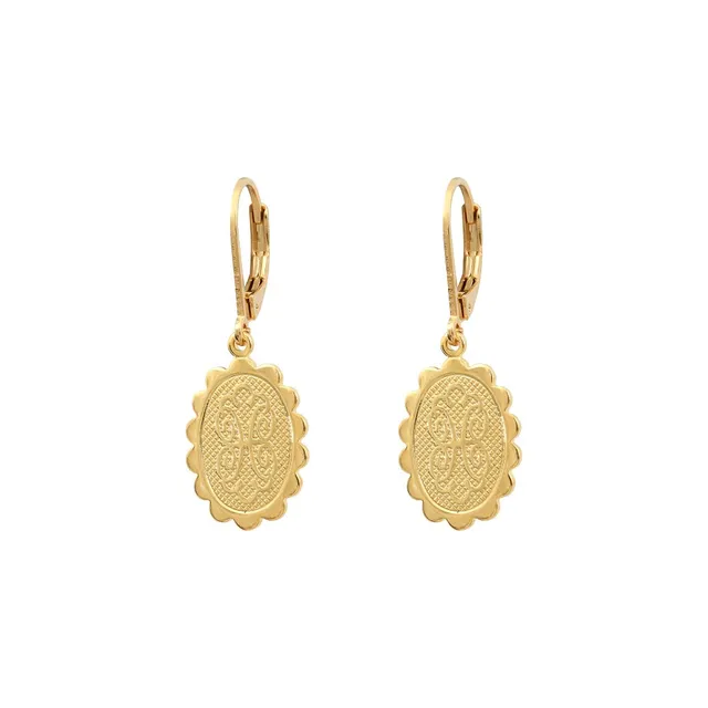Leticia Ponti Valentina boucles d'oreilles plaqué or