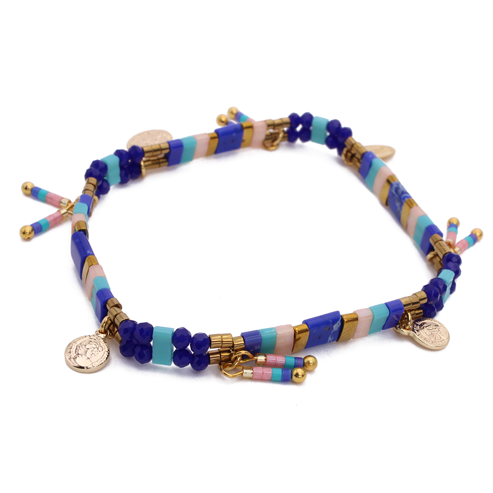 HYPNOCHIC Bracelets Tila Glass bracelet perles pastel multicolore