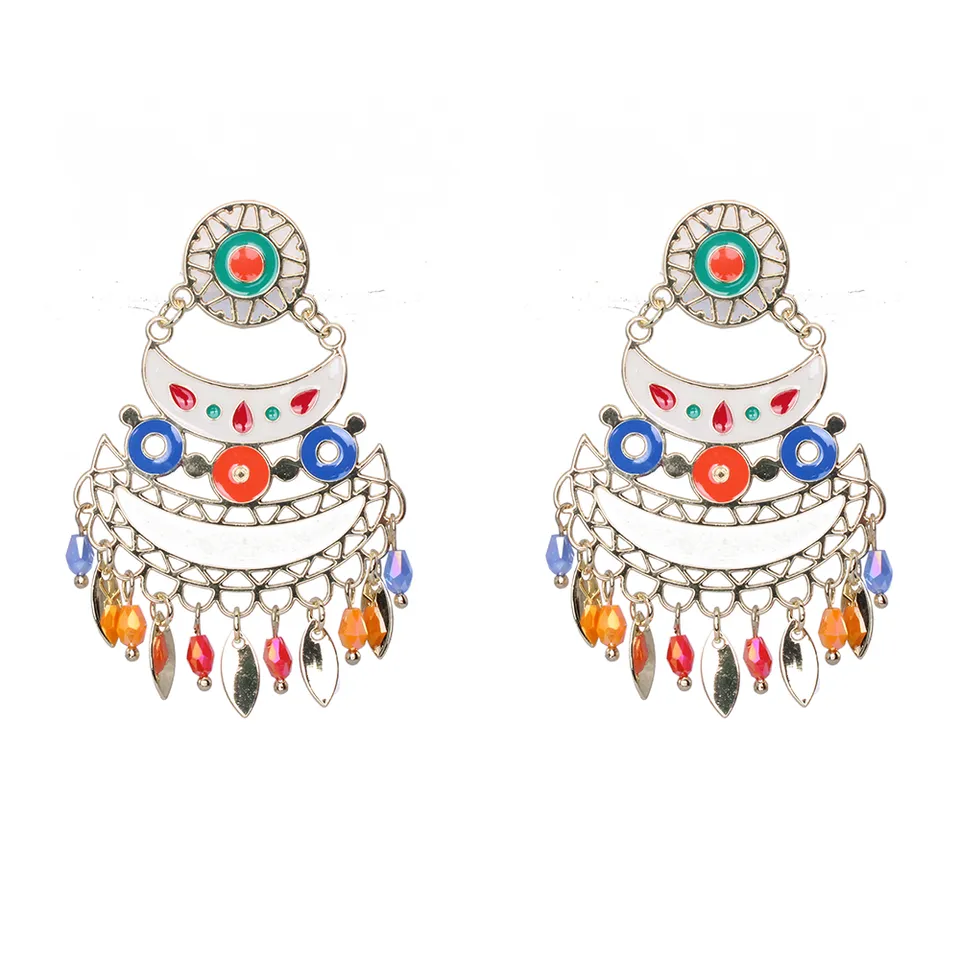 Hypnochic boucles d'oreilles pendantes multicolores