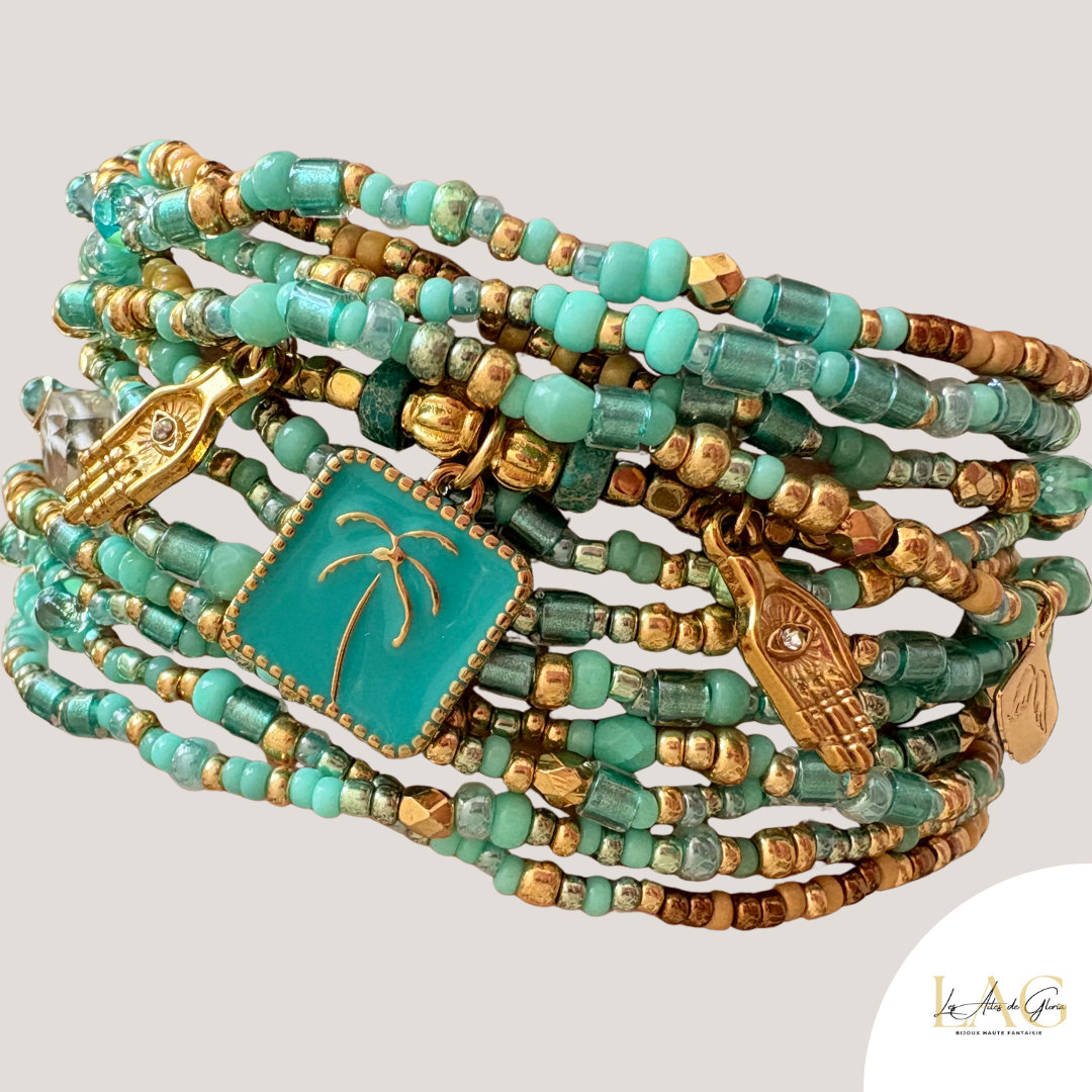 Les Ailes de Gloria Amulette Bali Soul bracelet multirangs