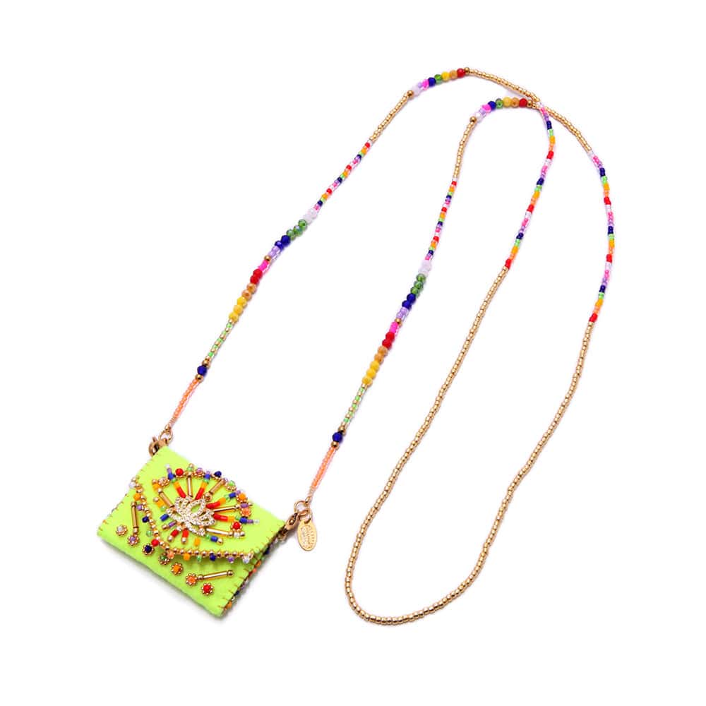 Hypnochic Chakra Lotus collier pochette 7 pierres femme
