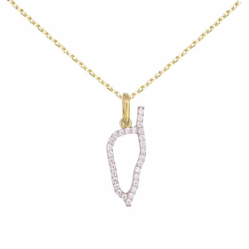 L'Atelier d'Azur Collier Corse Or Jaune Zirconiums 9 Carats