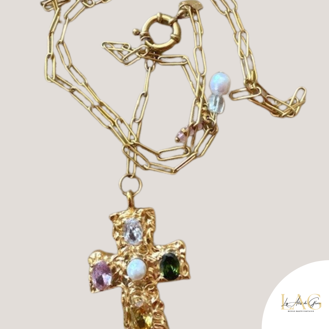 LES AILES DE GLORIA Chapelet Précieux collier sautoir femme