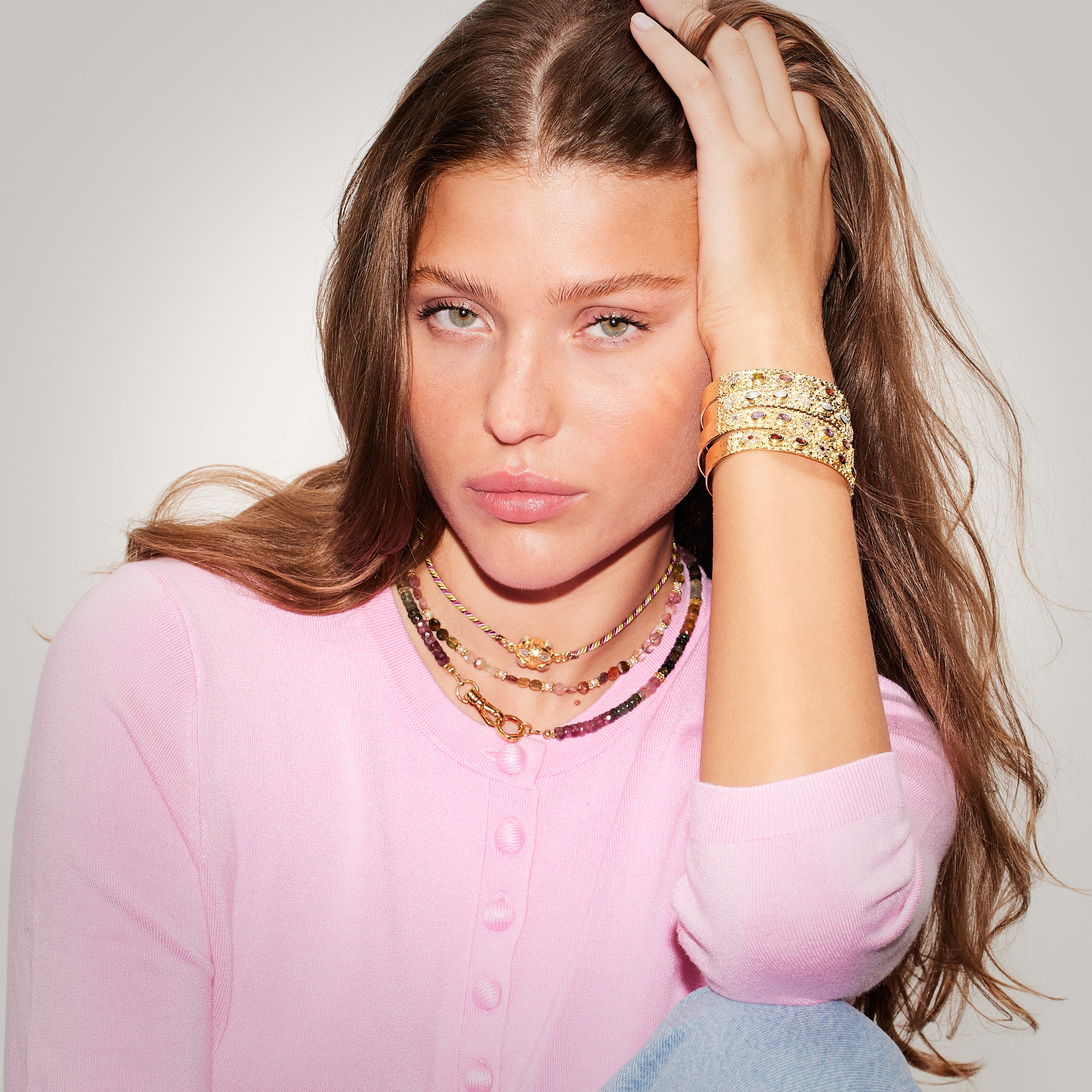 Leticia Ponti Gina bracelet améthyste plaqué or