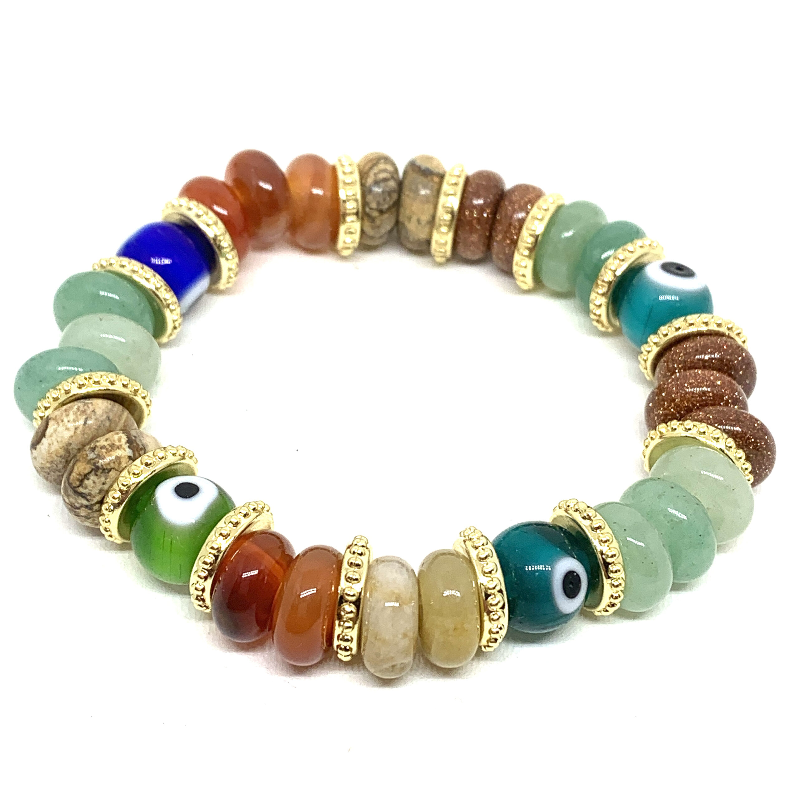 Hypnochic Mahi Eyes bracelet pierres naturelles multicolore