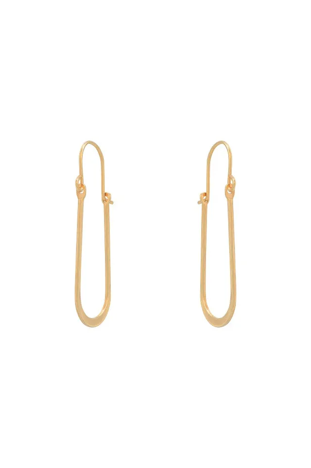 Leticia Ponti Nina boucles d'oreilles plaqué or 4 cm