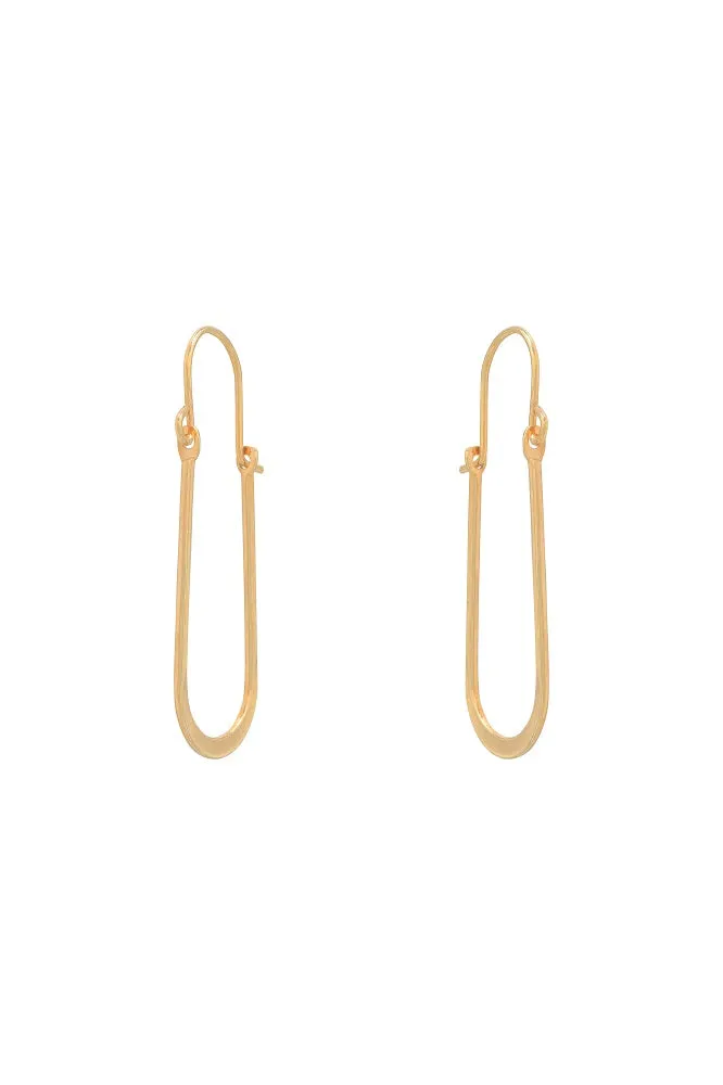 Leticia Ponti Nina boucles d'oreilles plaqué or 4 cm