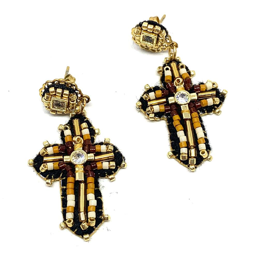 Hypnochic Baby Marta boucle d'oreille fantaisie croix feutrine