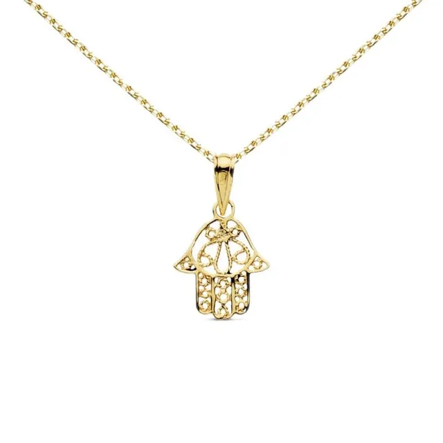 L'Atelier d'Azur Main de Fatma collier or 18 carats 45 cm