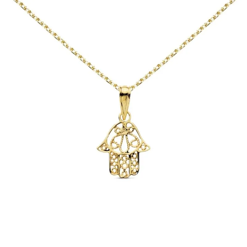 L'Atelier d'Azur Main de Fatma collier or 18 carats 45 cm