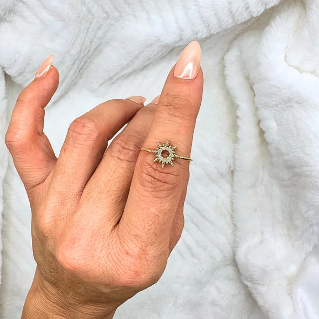 MAD SO CREATION Sun bague soleil doré ajustable