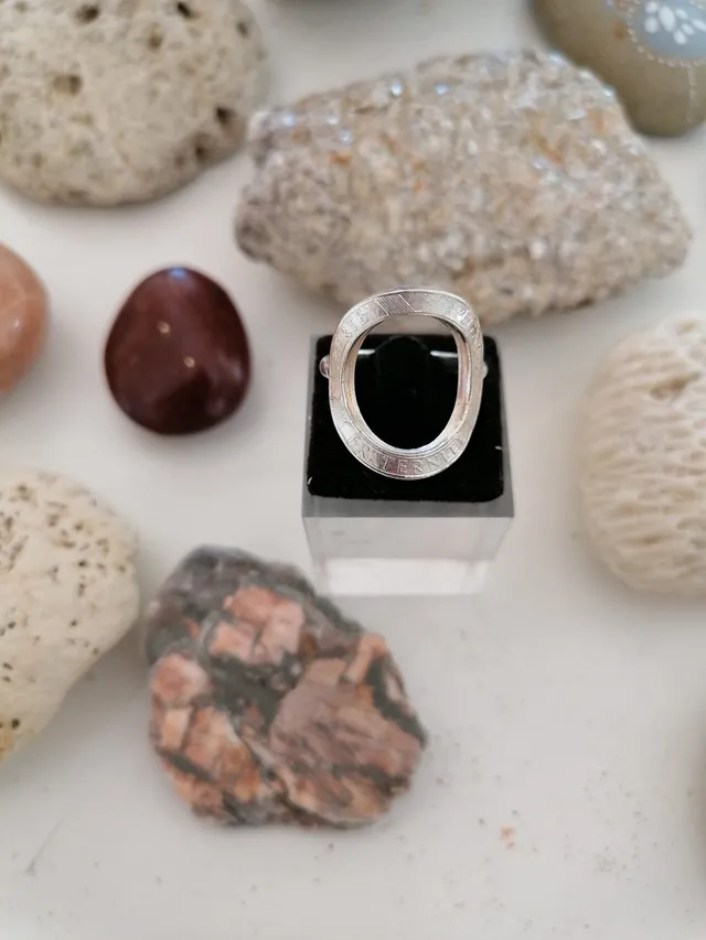 Le P’tit Franc Liberté bague pièce 10 francs plaqué argent