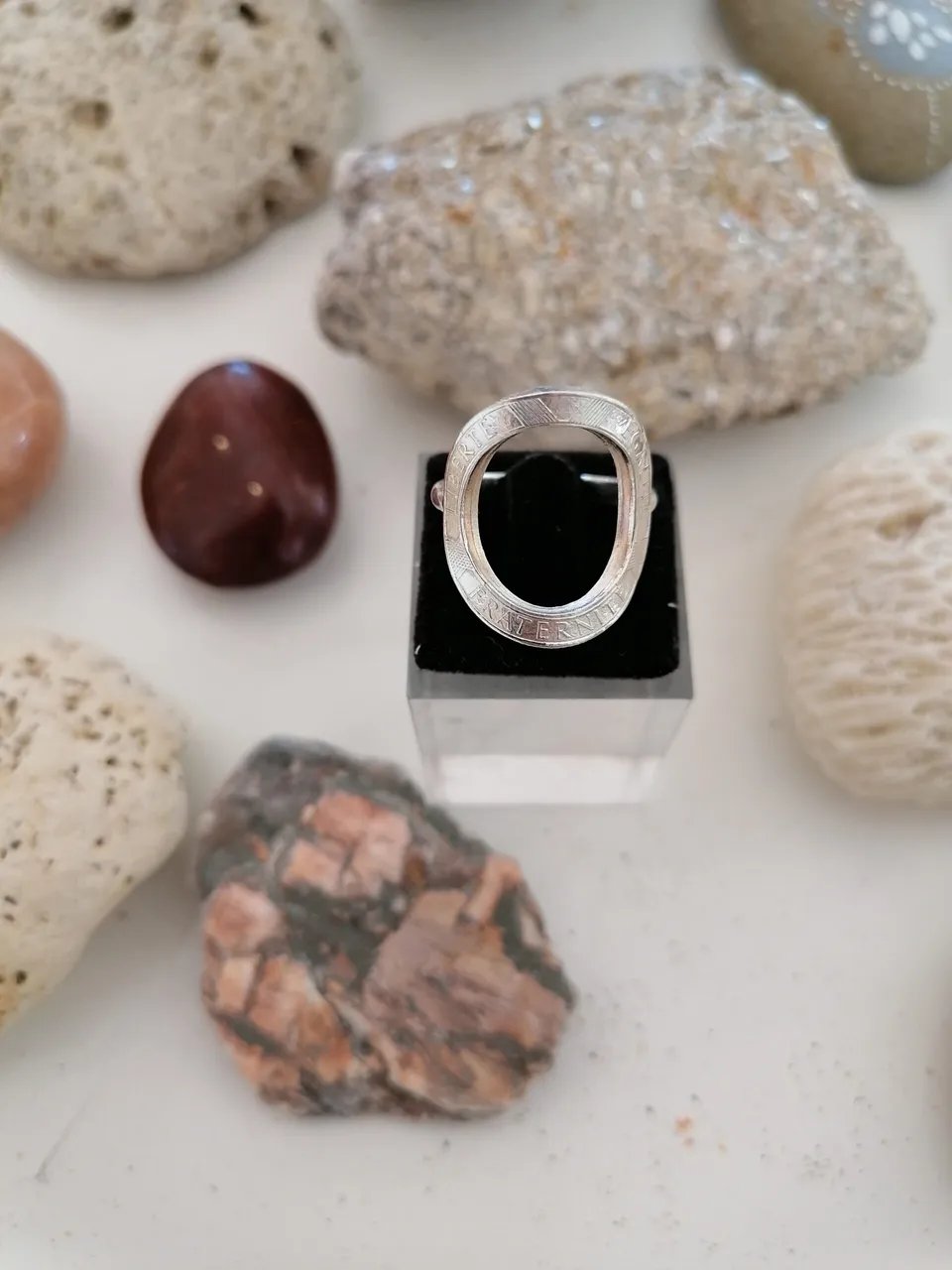 Le P’tit Franc Liberté bague pièce 10 francs plaqué argent