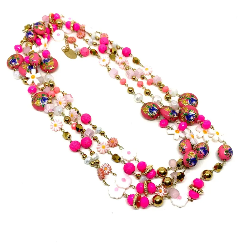 Hypnochic Sautoirs Fiori collier long multicolore 200 cm