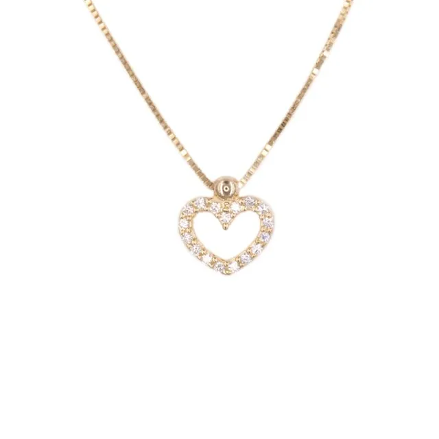 L'Atelier d'Azur Collier Coeur Pavé Zirconiums Or 375 Femme