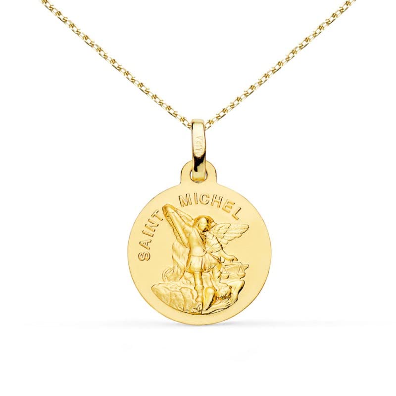 L'Atelier d'Azur Collier Médaille Saint Michel or 18ct gravure
