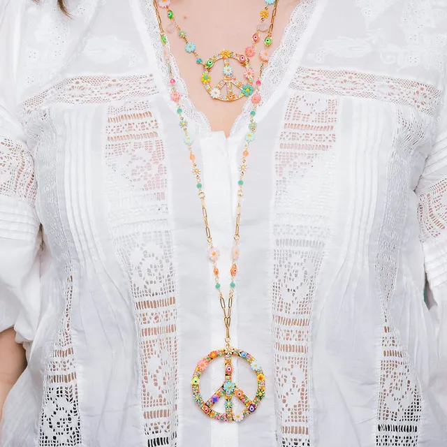HYPNOCHIC Peace Flora sautoir fantaisie long femme