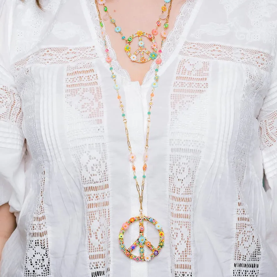 HYPNOCHIC Peace Flora sautoir fantaisie long femme