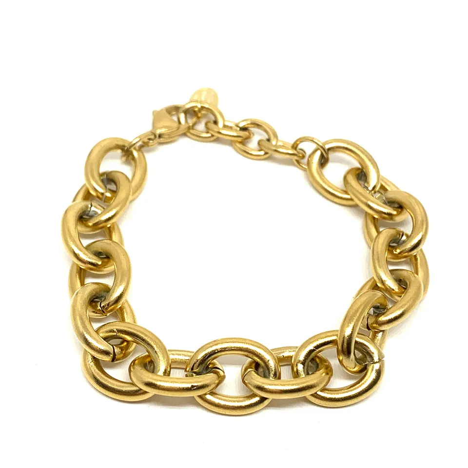 Hypnochic Mira Alba bracelet maillon doré acier