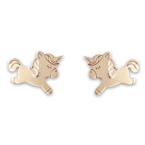 L'Atelier d'Azur Boucles D'Oreilles Licornes Or Jaune Enfant