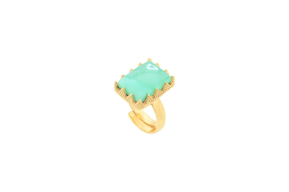 Leticia Ponti Maëlle bague lapis-lazuli ajustable