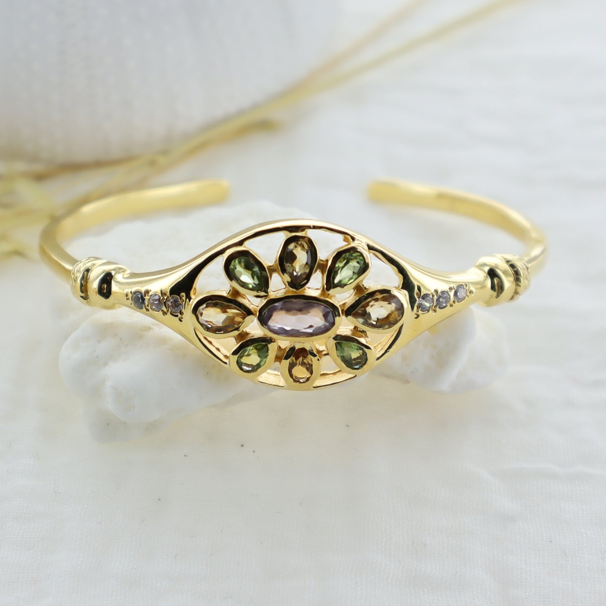 Leticia Ponti Lily jonc ajustable pierre de lune