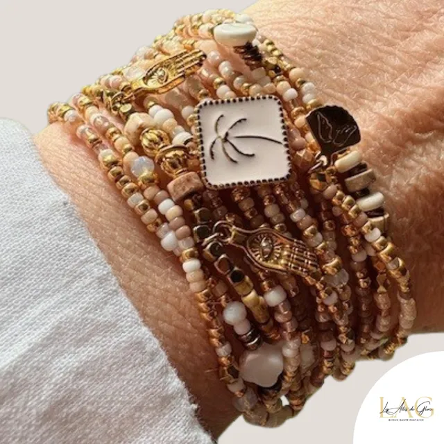 Les Ailes de Gloria Amulette Bali Soul bracelet multirangs