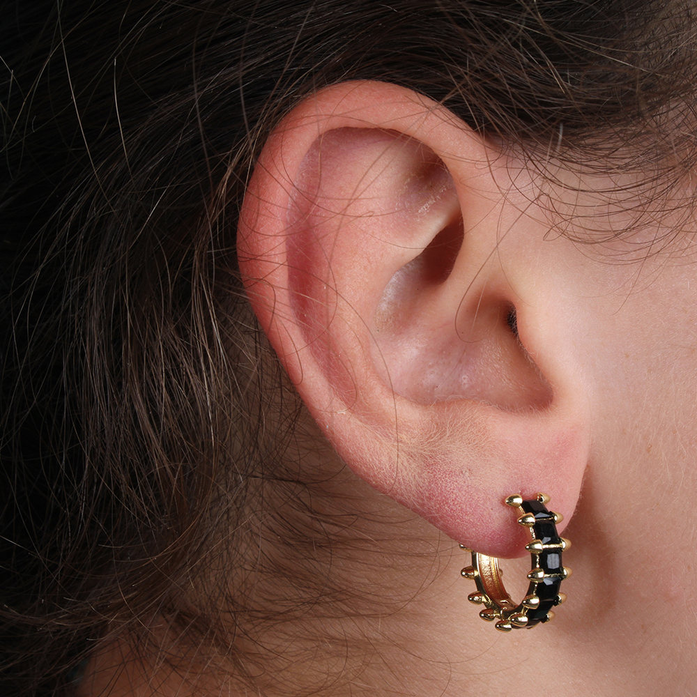 Hypnochic Créole Crystal Noir créoles femme noir