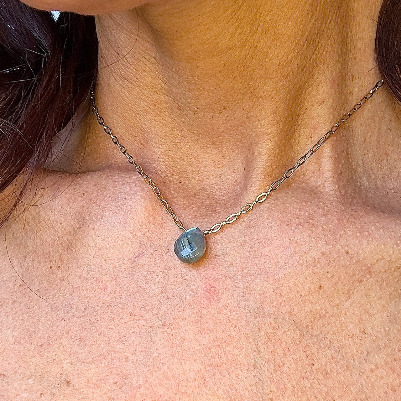 MAD SO CREATION Collier Josette quartz rose acier 39 cm